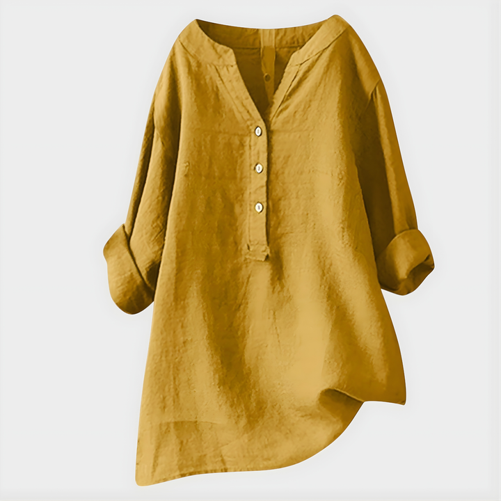Veronique™ Elegant Tummy Covering V-Neck Blouse