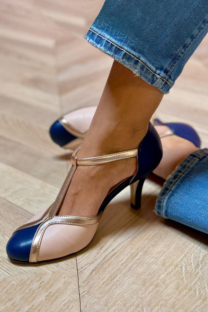 Laya™ | T-Strap Pumps, Round Toe, Colorful and Comfortable