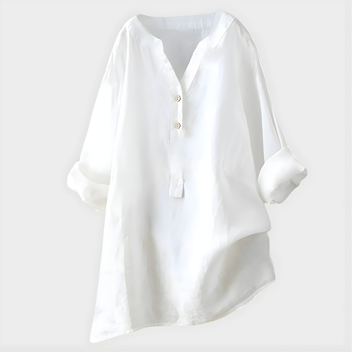 Veronique™ Elegant Tummy Covering V-Neck Blouse