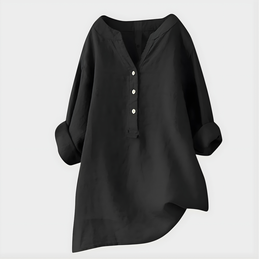 Veronique™ Elegant Tummy Covering V-Neck Blouse