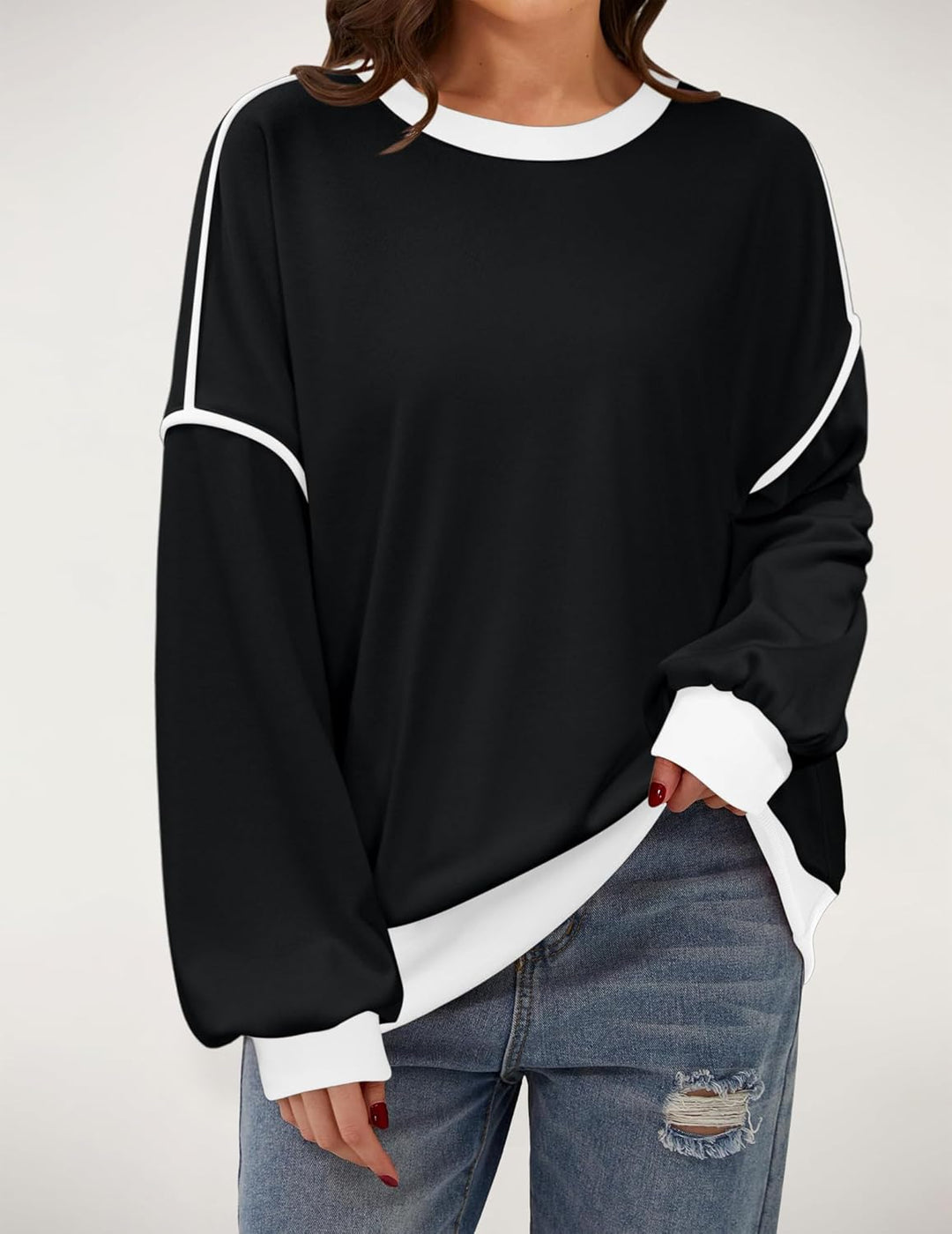 Zeagoo Women Oversize Sweatshirts Pullover Tops