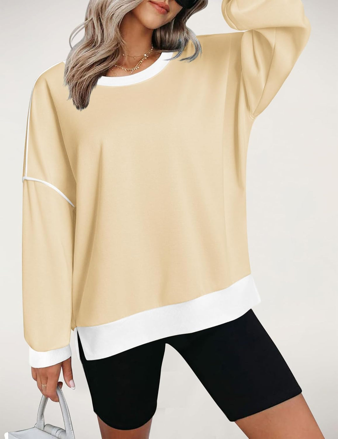 Zeagoo Women Oversize Sweatshirts Pullover Tops