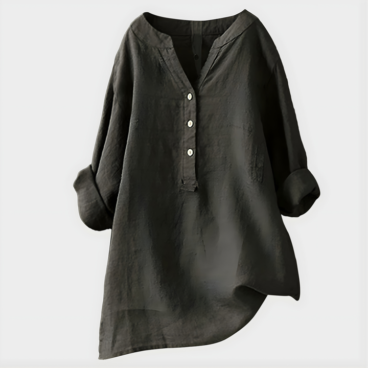Veronique™ Elegant Tummy Covering V-Neck Blouse