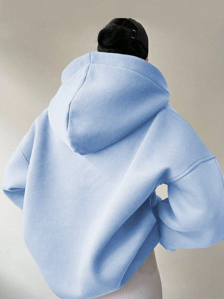 Casual Oversized Fit Fleece Hoodie