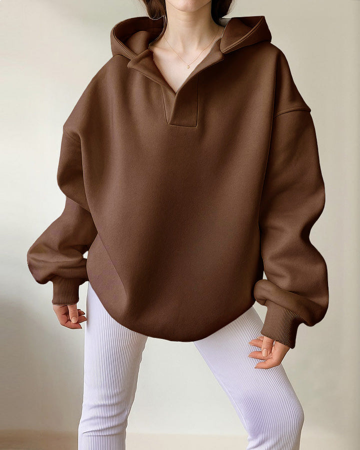 Casual Oversized Fit Fleece Hoodie