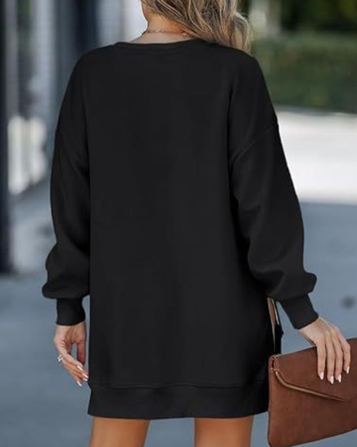 Stylish Loose Fit Fake 2-Piece Sweatshirt