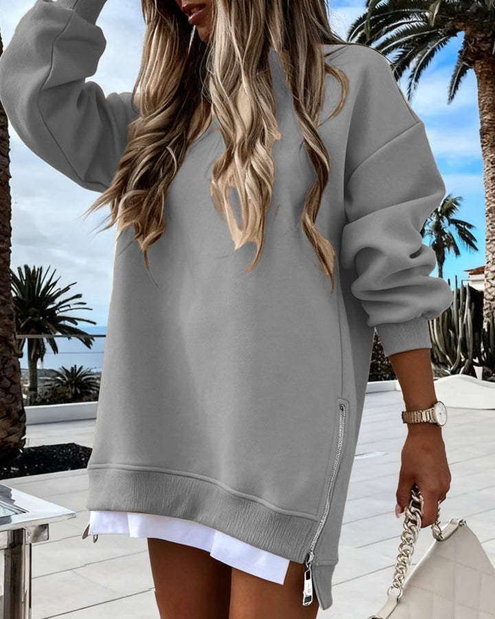 Stylish Loose Fit Fake 2-Piece Sweatshirt
