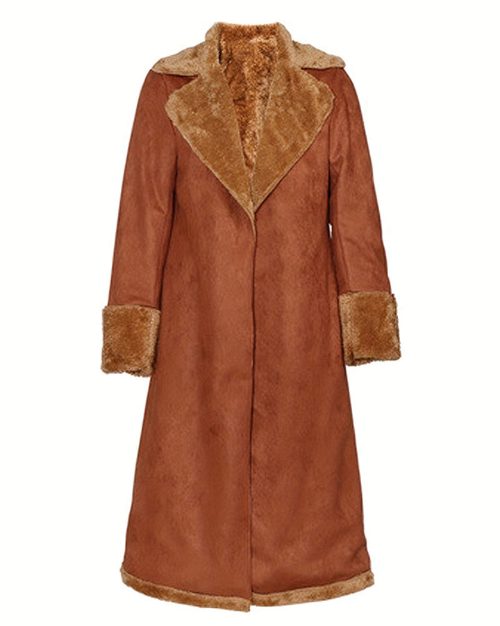 70s Vintage Western Fleece Lined Suede Coat