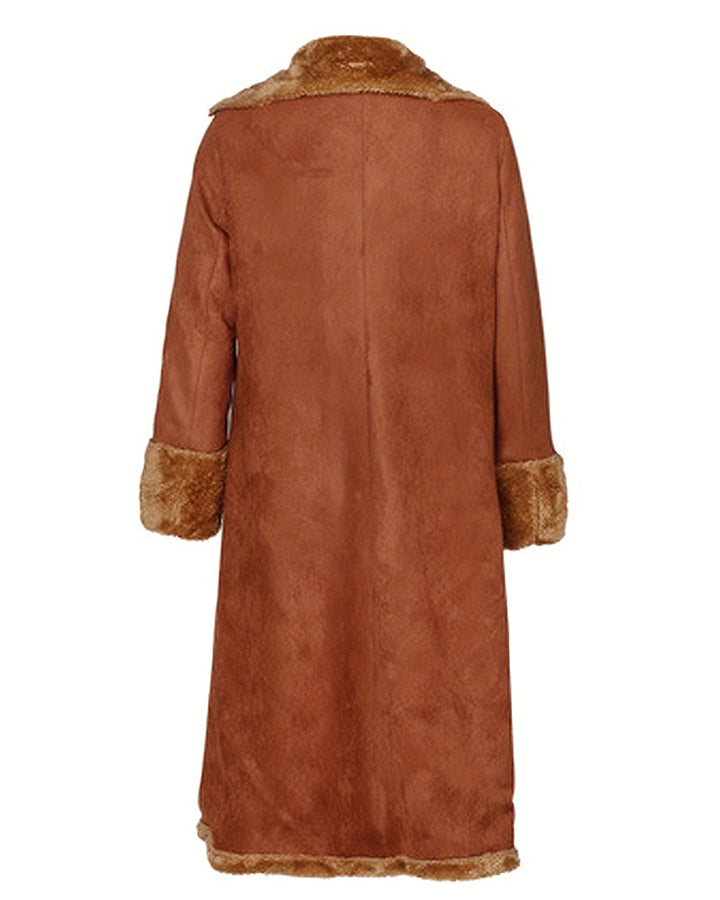 70s Vintage Western Fleece Lined Suede Coat