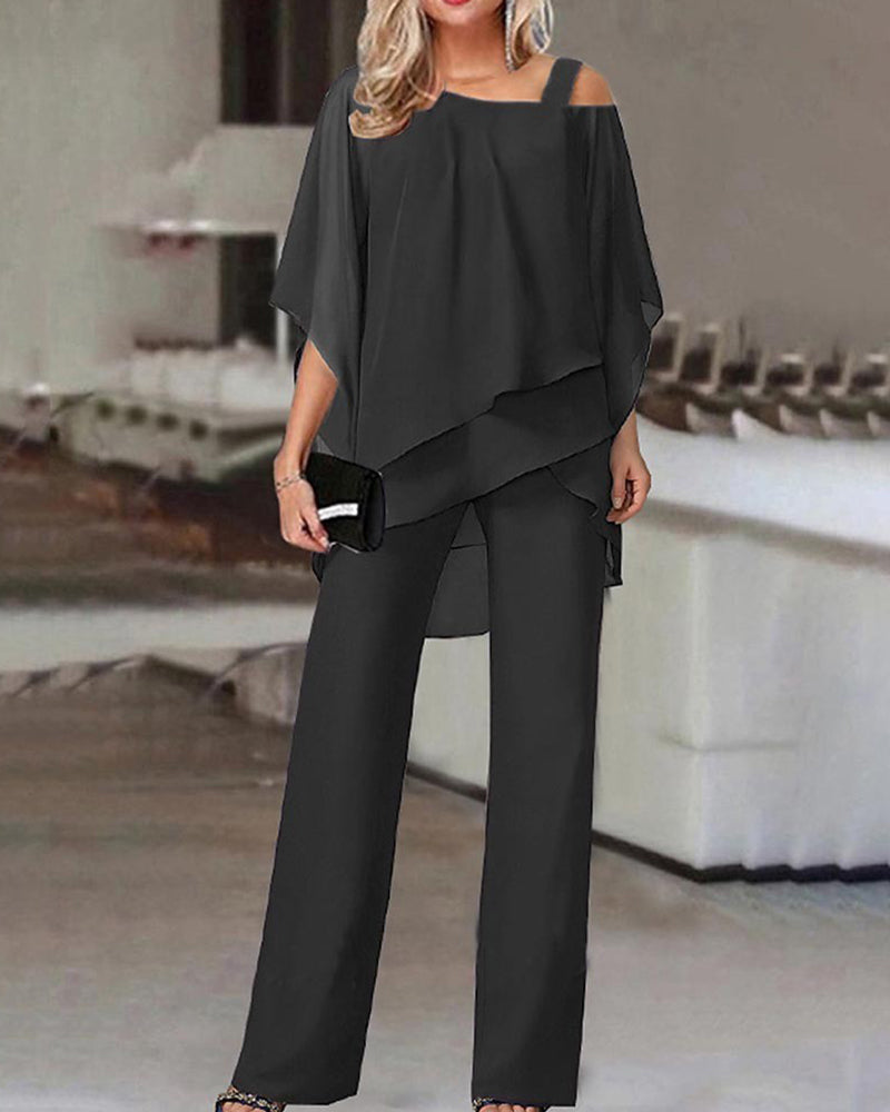 Elegant Formal Chiffon 2-Piece Matching Set