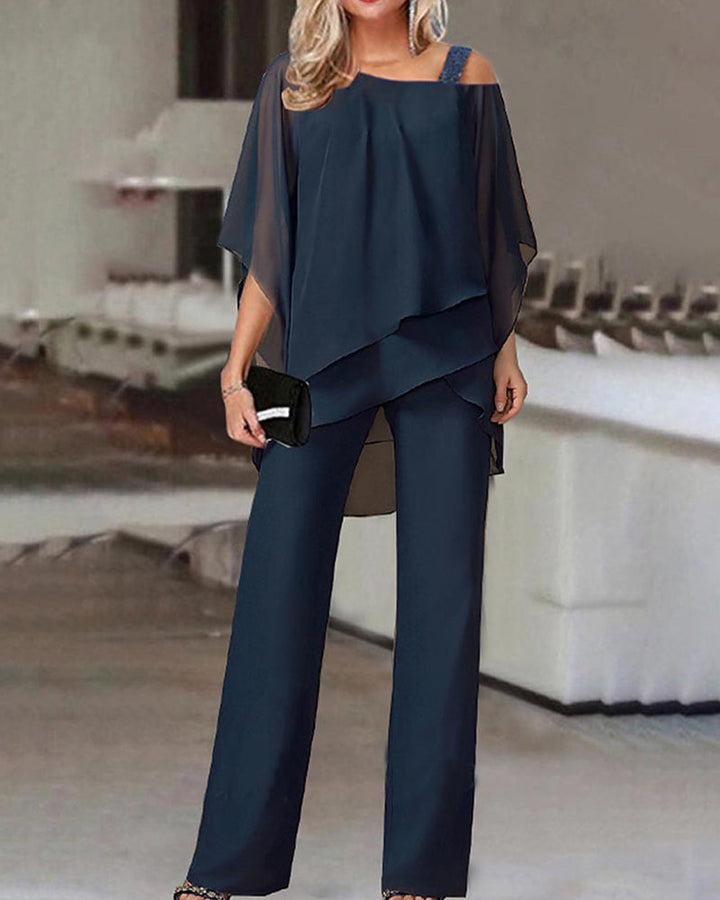 Elegant Formal Chiffon 2-Piece Matching Set