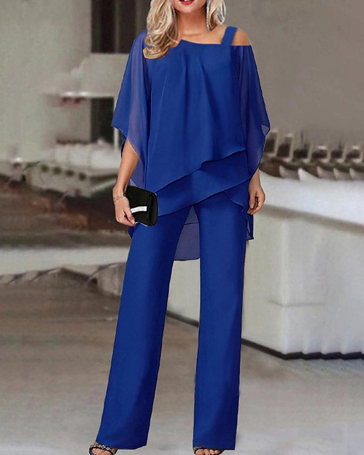 Elegant Formal Chiffon 2-Piece Matching Set