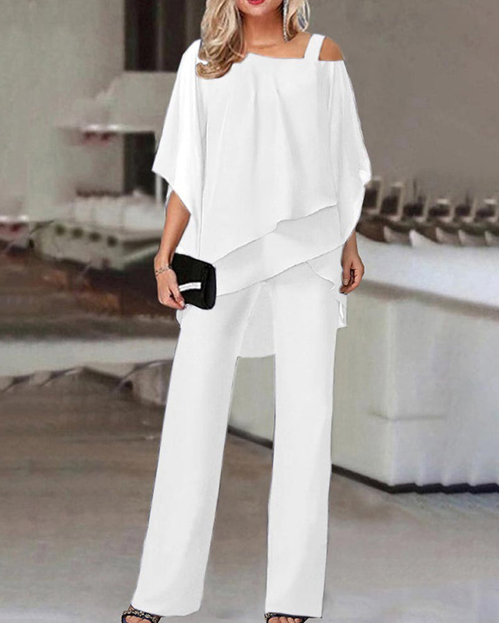 Elegant Formal Chiffon 2-Piece Matching Set