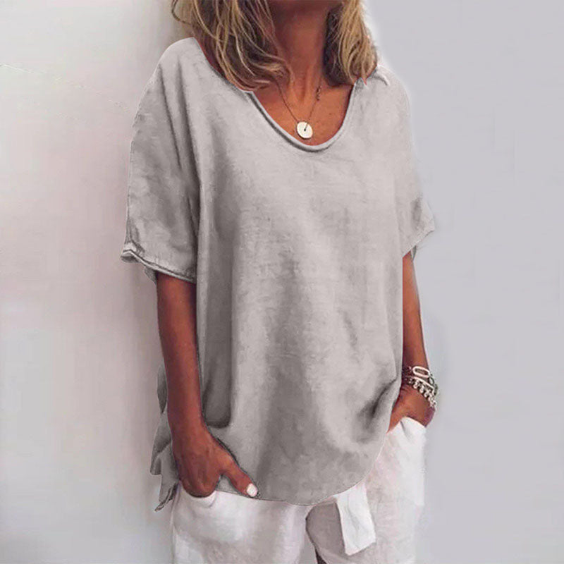 Willow | Relaxed Linen-Look Tee