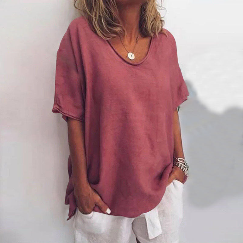 Willow | Relaxed Linen-Look Tee